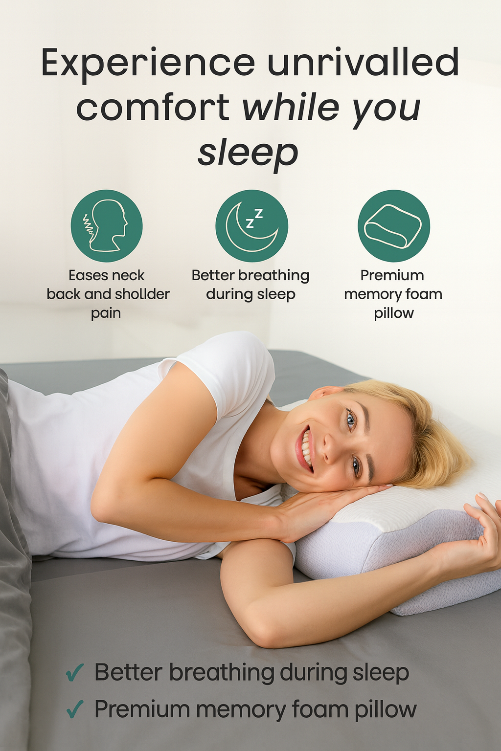 SleepFlow - Premium pillow for Pain Relief